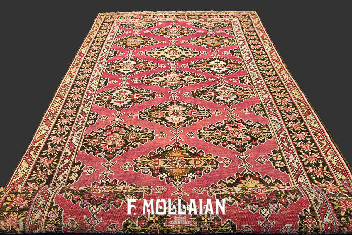 Antique Very Long Karabakh (Qarabağ) Kalle Size All-Over Caucasian Carpet n°:20028823